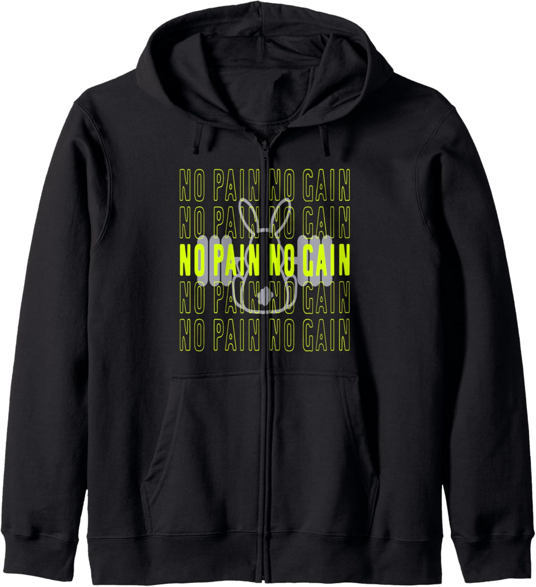 No Pain No Gain Fun Workout with Gym Bunny Kapuzenjacke