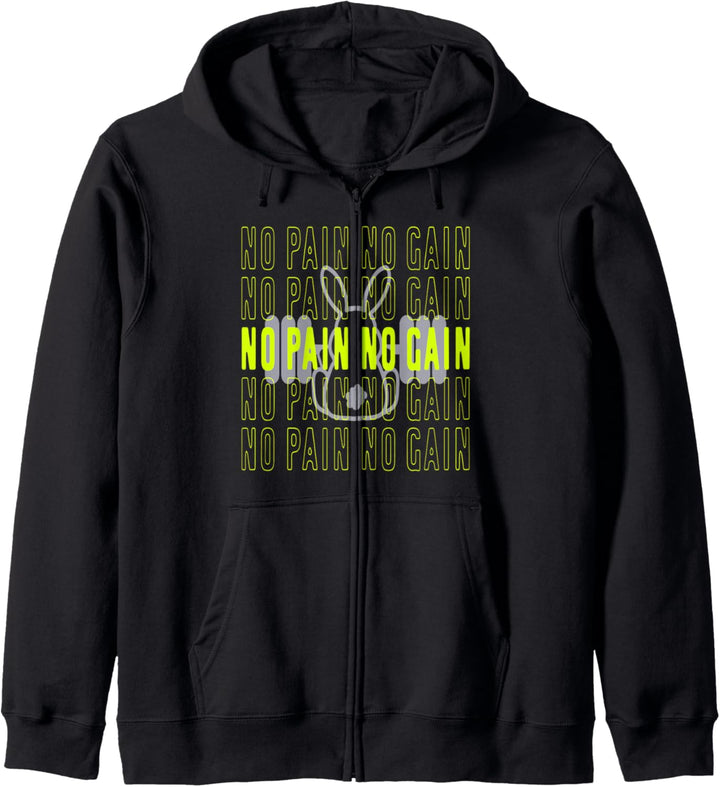 No Pain No Gain Fun Workout with Gym Bunny Kapuzenjacke