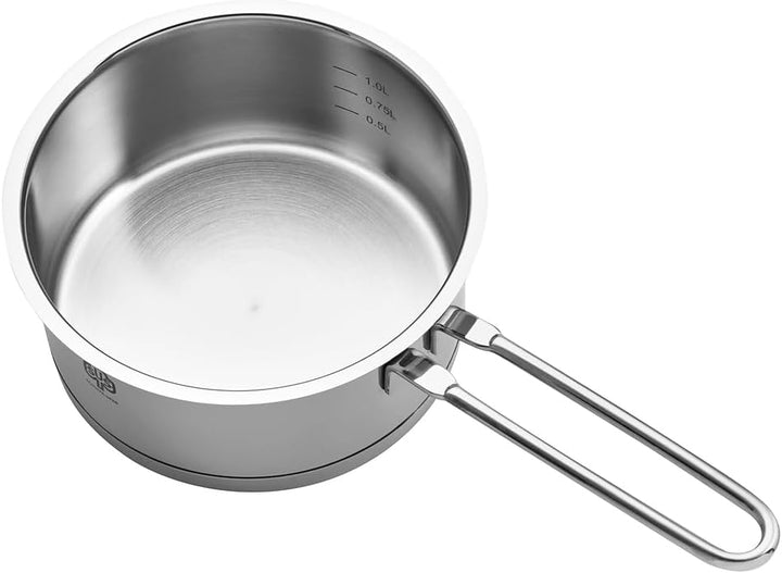 Schulte-Ufer Wega Stieltopf, Edelstahl, Silber, 16cm