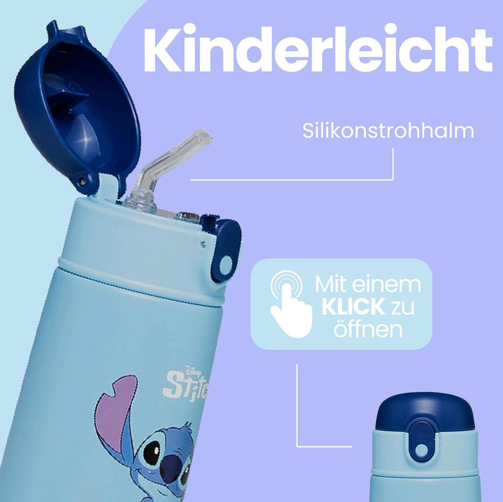 Seven Lilo & Stitch Trinkflasche, Thermosflasche, Wasserflasche, Thermosflasche aus Edelstahl, BPA-f