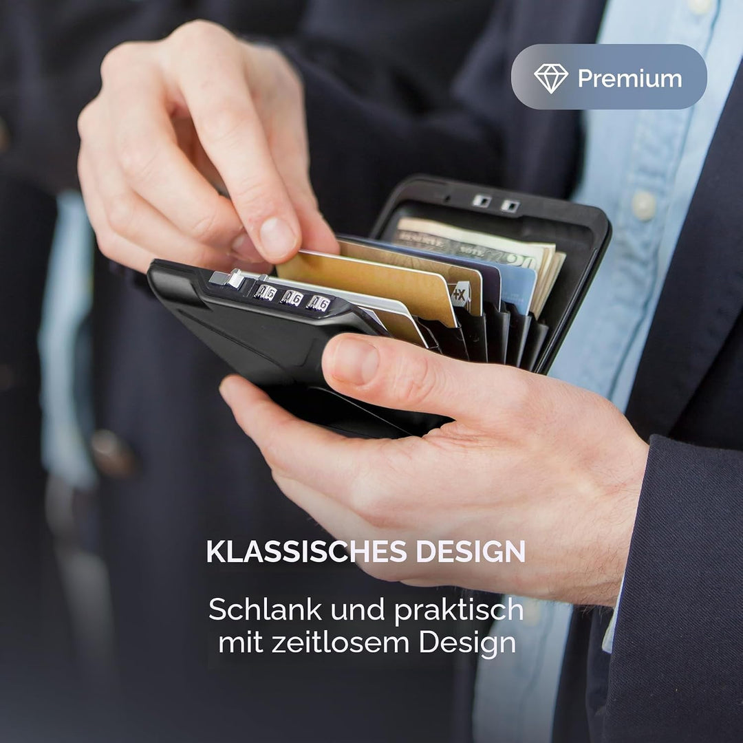 OGON Aluminium-Code-Geldbörse Code Wallet - Der Pocket Safe – Anti-RFID Kartenhalter – Kapazität für