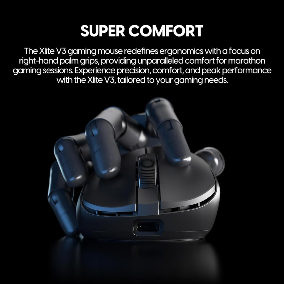 Pulsar Gaming Gears Xlite V3 Medium (Medium, Schwarz) Medium Xlite V3 Black, Medium ergonomic gaming