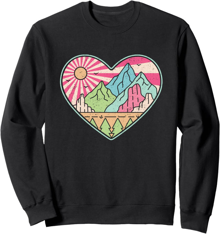 Sommerberg im Herzen Wander-Grafik-Shirt für Frauen Sweatshirt