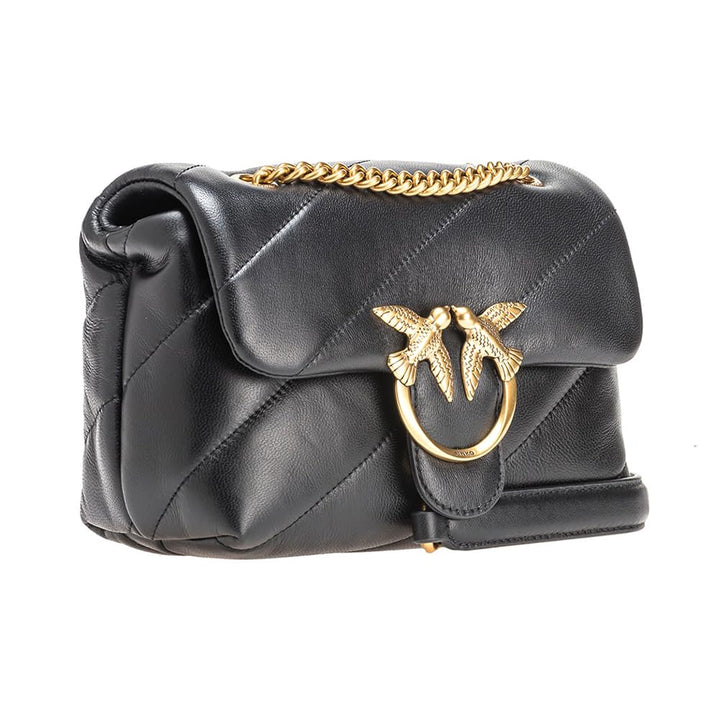 Pinko Damen Love Mini Puff Cl Sheep Nappa Tasche Z99q_schwarz-antique Gold, Z99q_schwarz-antique Gol