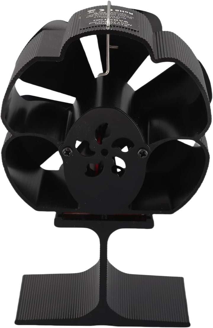 TOPINCN 6 Flügel Wärmebetriebener Ofenventilator, Kaminofenventilator aus Aluminiumlegierung, Holzof