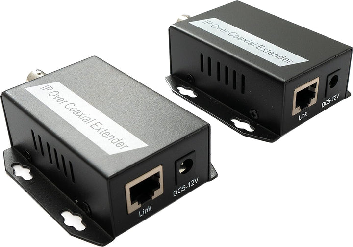System-S UTP IP Transceiver Set LAN RJ45 zu BNC Koaxialkabel in Schwarz