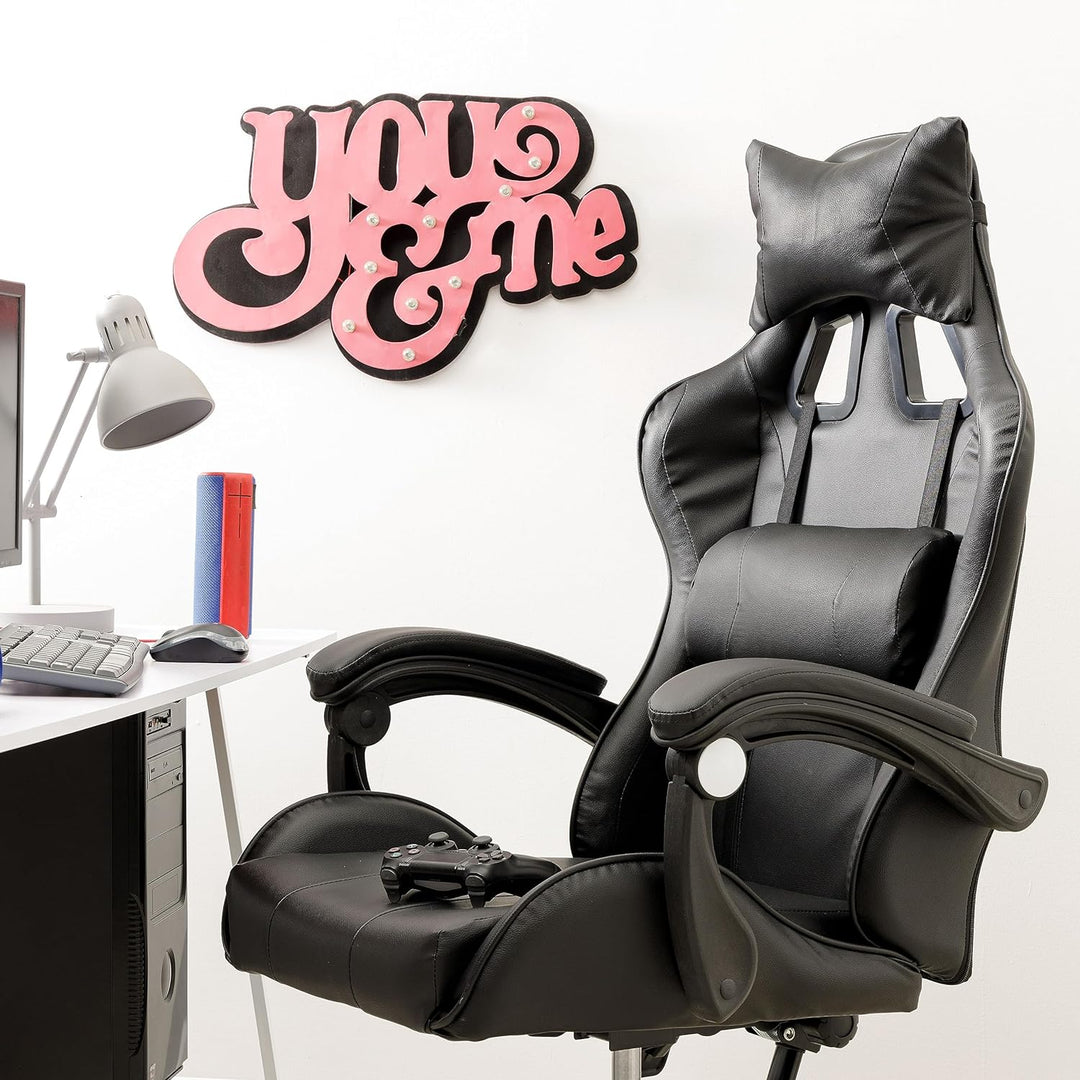 Baroni Home Gaming-Stuhl, ergonomischer Bürostuhl, gepolstert Gaming Sessel mit bequemer, Verstellba