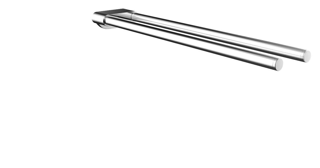 EMCO Flow Handtuchhalter zweiarmig zur Wandmontage, starrer Badetuchhalter aus Metall, hochwertige H
