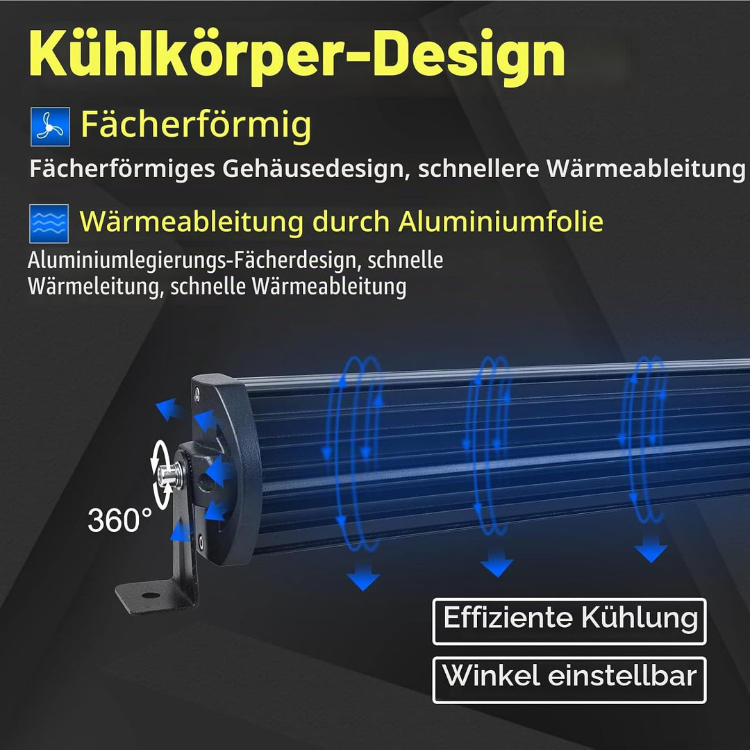 Willpower LED Arbeitsscheinwerfer Bar 32 Zoll 405W Zusatzscheinwerfer 12V Triple Reihe Gebogen IP67