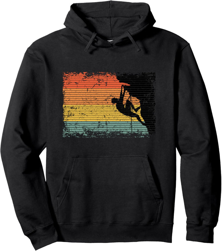 Vintage Fels Klettern Bouldern Pullover Hoodie