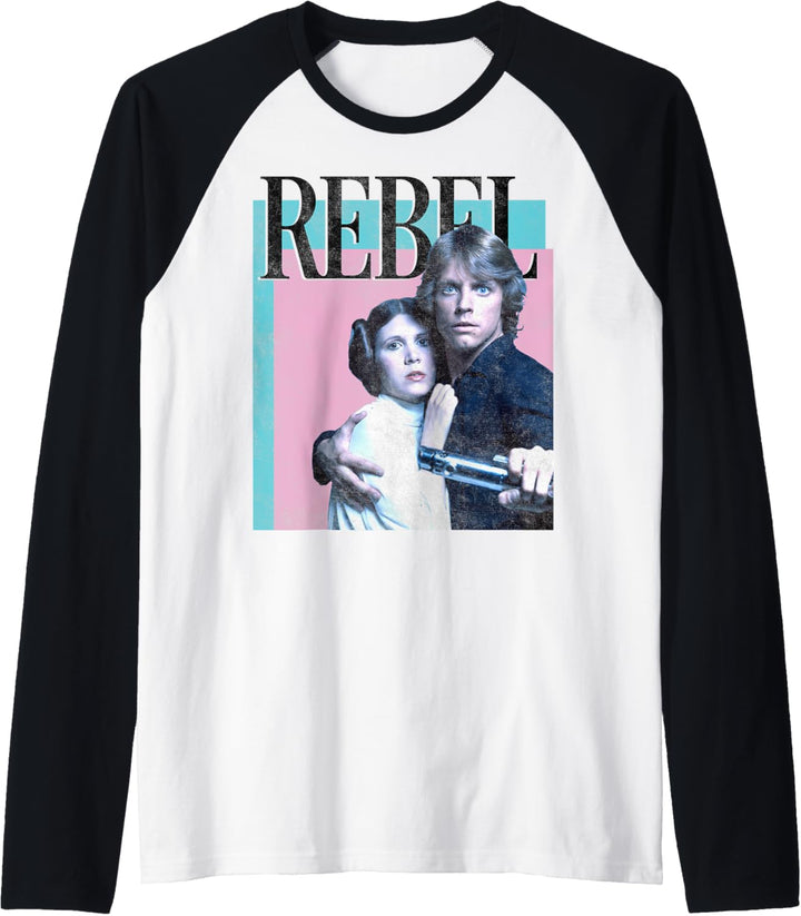Star Wars Princess Leia & Luke Rebel Poster Raglan
