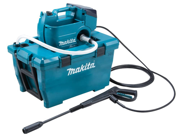 Makita DHW080ZK Akku-Hochdruckreiniger 2x18V (ohne Akku, ohne Ladegerät) inkl. Wasser- und Transport