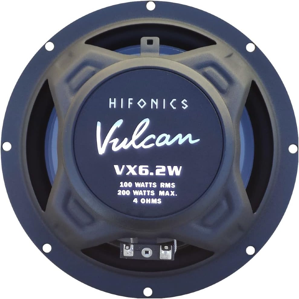 2 tieftöner kompatibel mit HIFONICS Vulcan Series VX6.2W 16,5 cm 165 mm 6,5" Durchmesser 100 watt rm