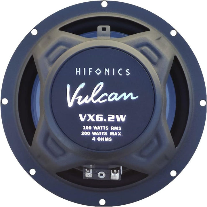 2 tieftöner kompatibel mit HIFONICS Vulcan Series VX6.2W 16,5 cm 165 mm 6,5" Durchmesser 100 watt rm