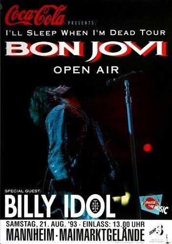 Bon Jovi - Open Air, Mannheim 1993 » Konzertplakat/Premium Poster | Live Konzert Veranstaltung | DIN