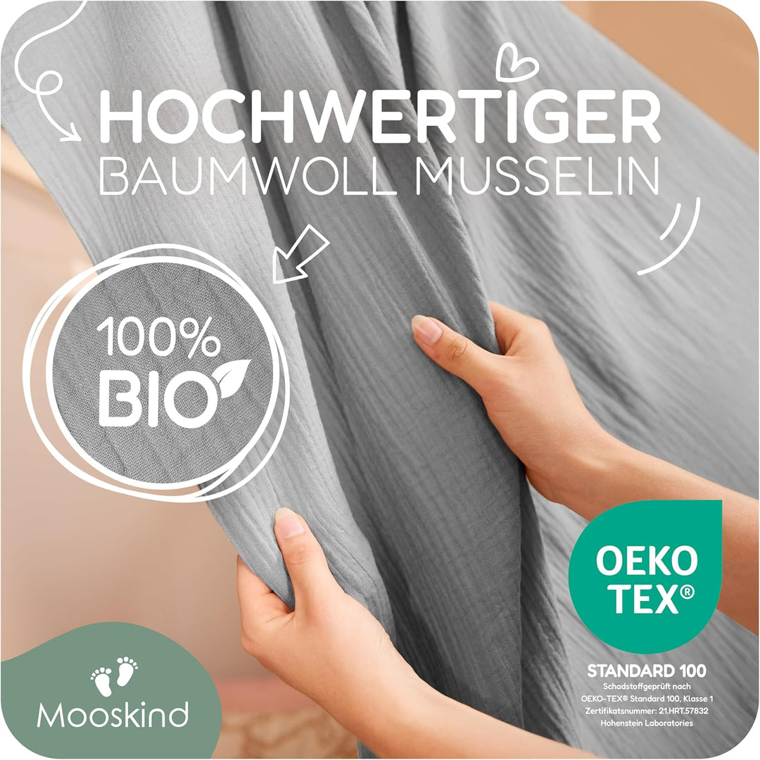 Hausbett Himmel – Aus weichem Musselin in 7 Farben – 100% Bio-Baumwolle – Traumhafte Hausbett Deko &