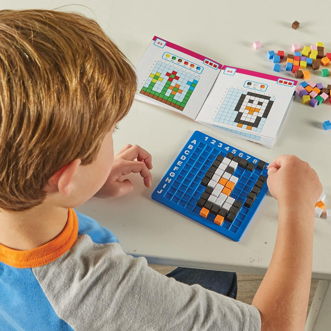 Learning Resources STEM Explorers Anspruchsvolle Pixel-Kunst, 402-teilig, ab 5 Jahren, Mint-Spielzeu