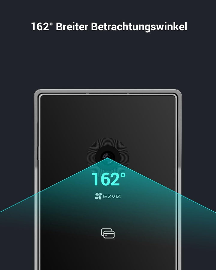 EZVIZ 2K Video Türklingel Kit mit Türsprechanlage*2 und 7" Farb-Touchscreen, KI Personenerkennung un