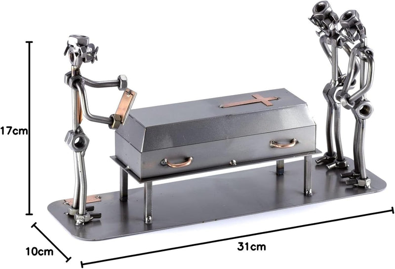 Steelman24 I Schraubenmännchen Bestatter I Made in Germany I Handarbeit I Geschenkidee I Stahlfigur