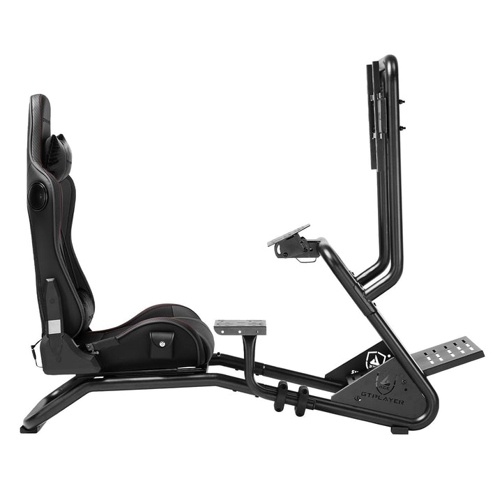 GTPLAYER Simulator Cockpit,Rennsimulator lenkradständer mit 3D-Stereo-Lautsprechern, Monitorhalterun