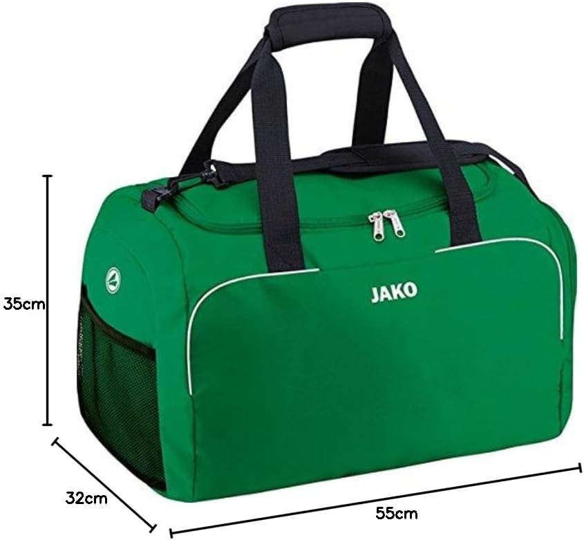 JAKO Unisex Sporttasche Classico, sportgrün, 3 3 (Senior) - 55 CM Green, 3 (Senior) - 55 CM Green