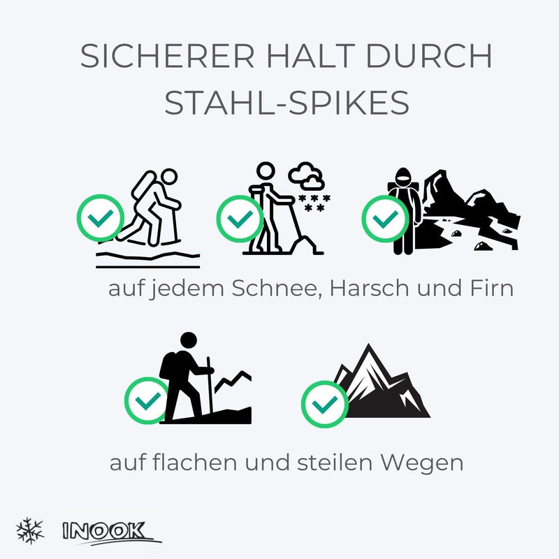 Inook Odalys Schneeschuhe I Schneeschuhe mit Steighilfe I EU 34-43 I Schneeschuh Set mit praktischer