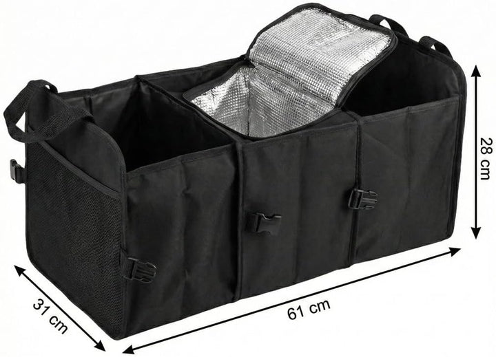 NEO TOOLS Auto Organizer mit Thermofach Modell 11-472 – Faltbarer Kofferraum Organizer für Einkäufe