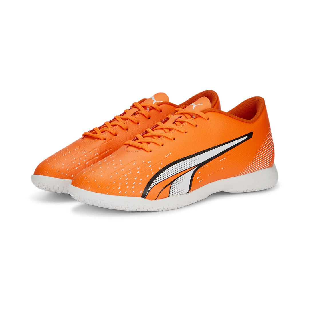 PUMA Herren Ultra Play It Fussballschuh 42 EU Ultra Orange Puma White Blue Glimmer, 42 EU Ultra Oran
