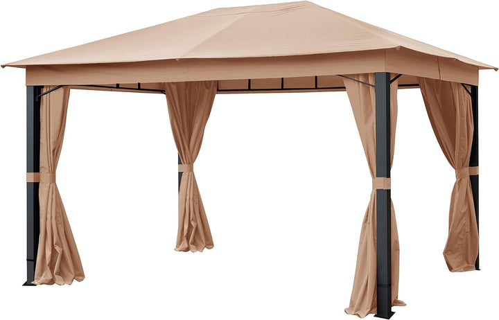 TOOLPORT 4 Seitenteile für Gartenpavillon Sunset Premium 3x4 m - Polyester ca. 180 g/m² - mit Reissv