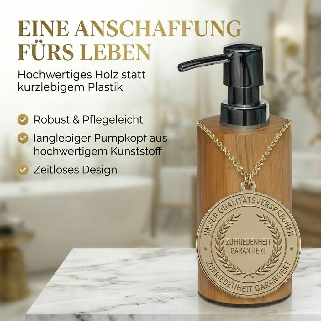 Schöner Holz SEIFENSPENDER Bad Badezimmer Seife09