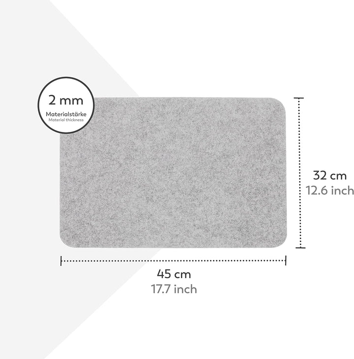 Rubberneck Premium Tischsets aus Filz - abwaschbar & rutschfest - 12er Set Platzsets Tisch-Matten Un