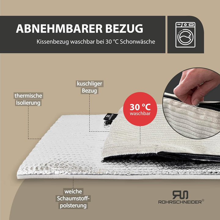 Rohrschneider Katzen Fensterliege | selbstwärmende Katzendecke | Made in EU | Katzenkissen mit Rutsc