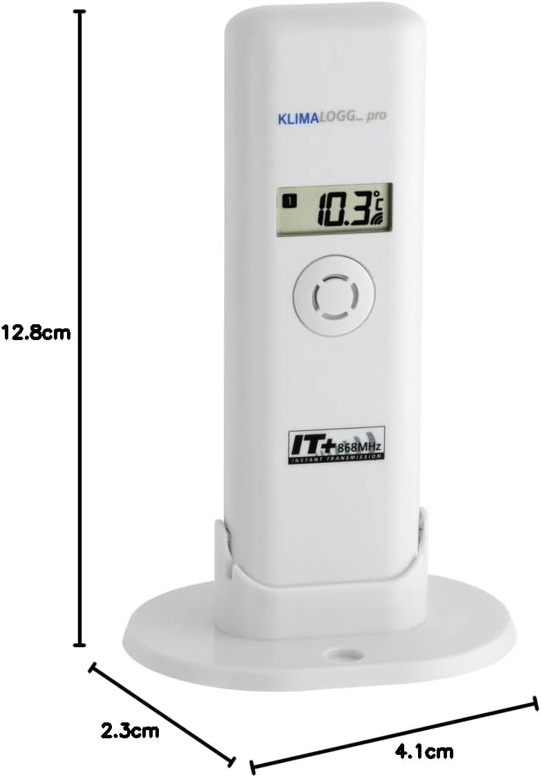 TFA Dostmann Temperatur Sender für Klimalogg Pro, 30.3181.IT, Ersatzsender/Zusatzsender, mit Kabelfü