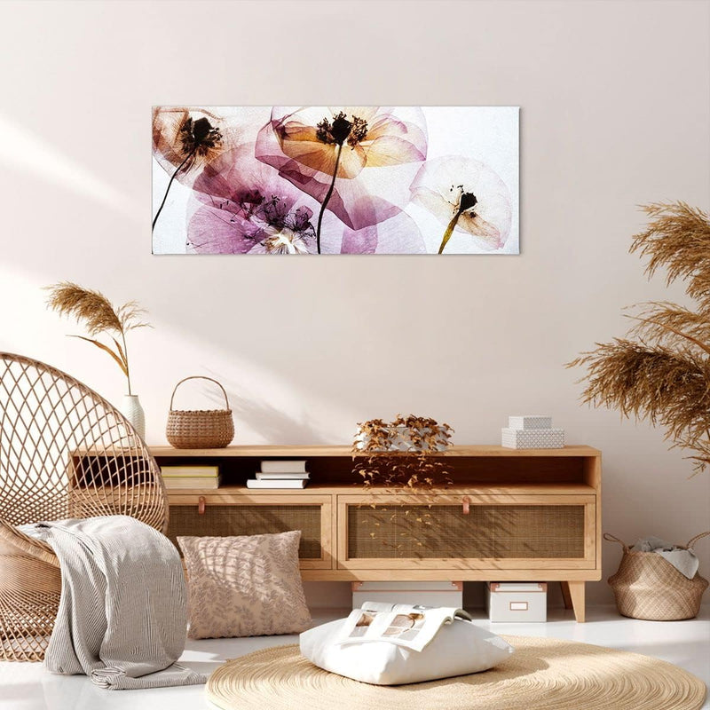 Wandbilder Dekoration Wohnzimmer blume sommer natur Panorama Bilder auf Leinwand 120x50cm Leinwandbi