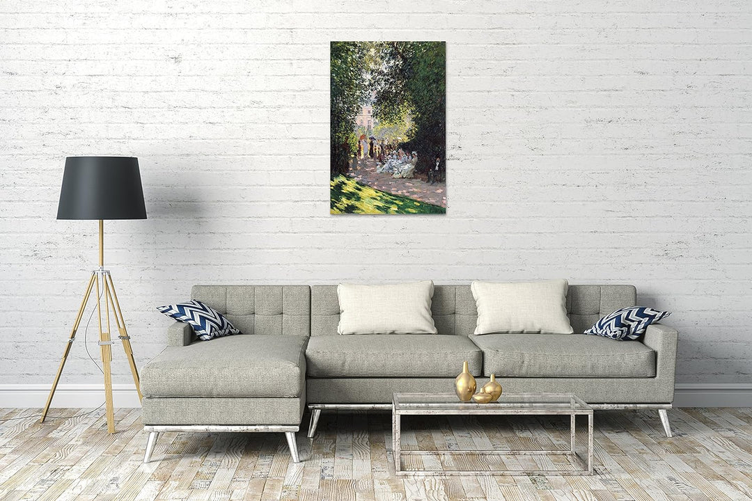 Printed Paintings Leinwand (40x60cm): Claude Monet - Der Park Monceau (1878) 40x60 cm, 40x60 cm