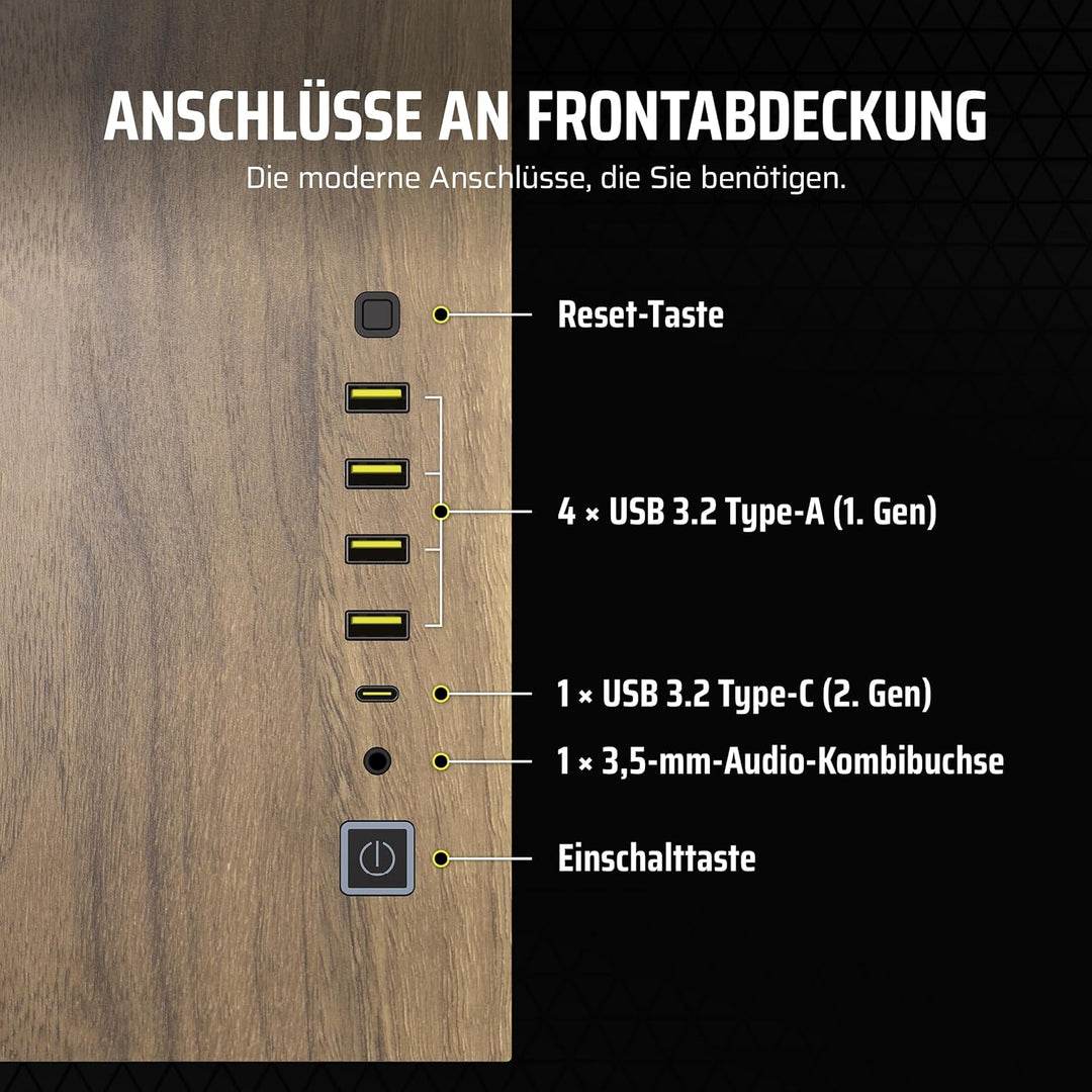 CORSAIR 6500X Mid-Tower ATX-Doppelkammer-PC-Gehäuse – Gehärtetes Panoramaglas - Umgekehrte Verbindun