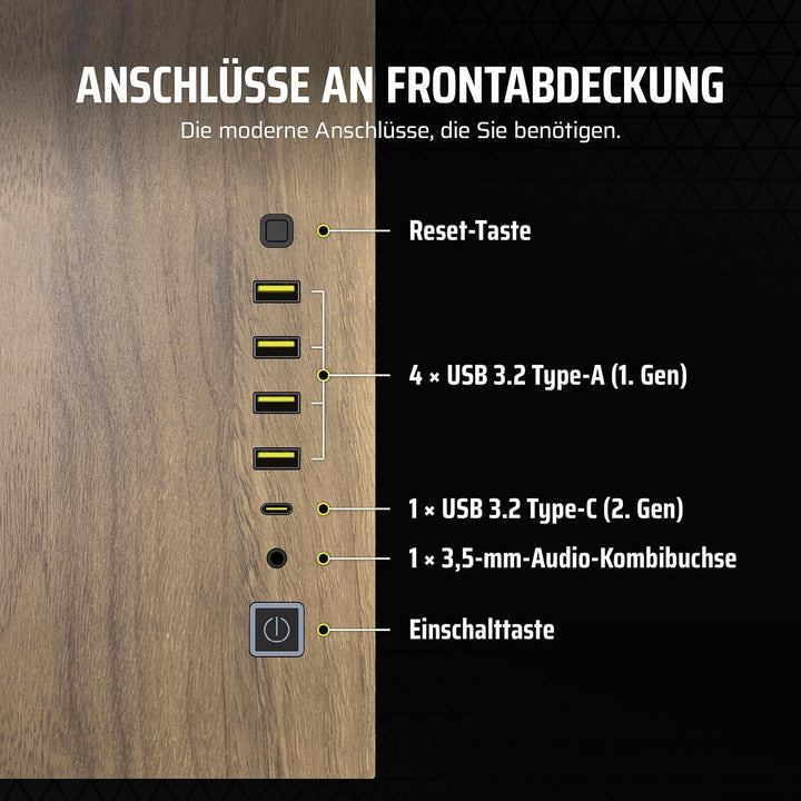 CORSAIR 6500X Mid-Tower ATX-Doppelkammer-PC-Gehäuse – Gehärtetes Panoramaglas - Umgekehrte Verbindun