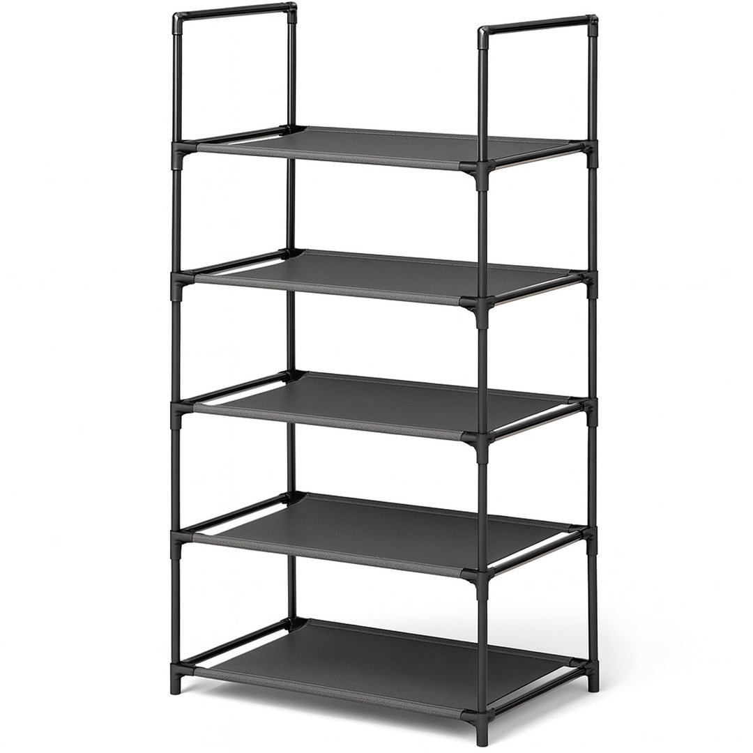 edihome, Schuhregal, 5 Ebenen, (28 x 45 x 89 cm), Schuhschrank Schmal, Schmale und hohe Schuhregale