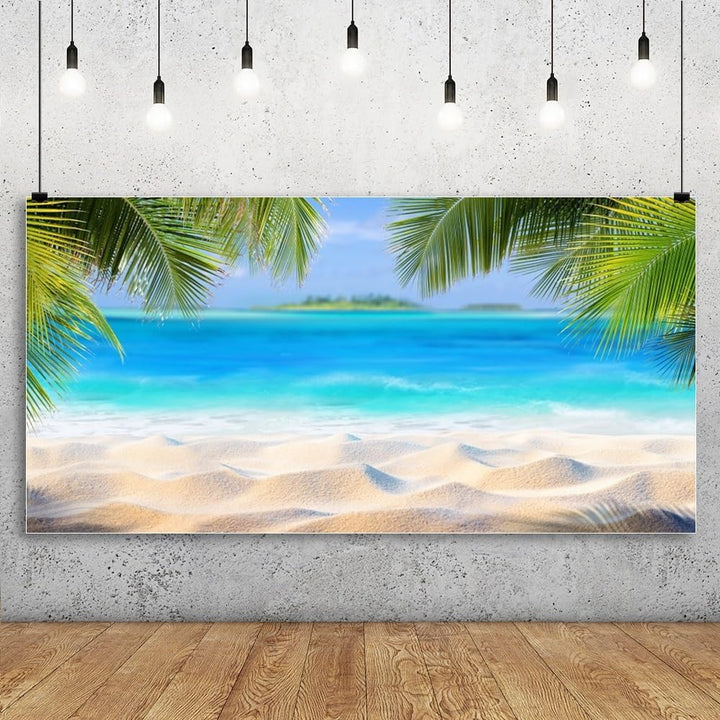 Renaiss 6x3m Hawaii Ozean Sandstrand Hintergrund Tropische Küste Palmen Naturfotografie Hintergrund