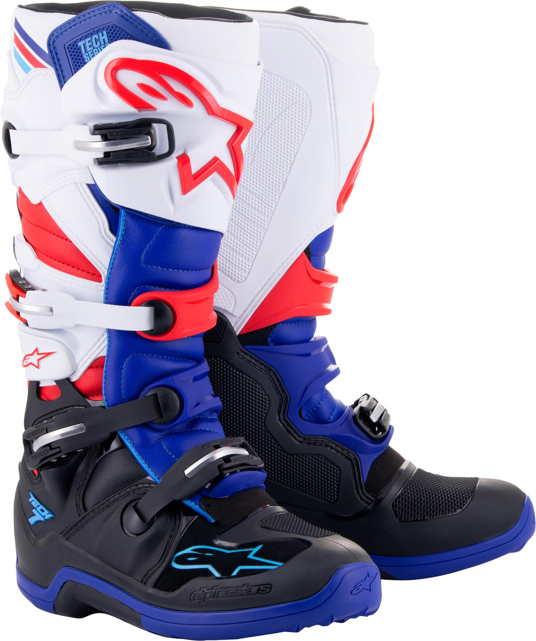 Alpinestars Tech 7 Motocross Stiefel (Black/White/Blue,9 (43))