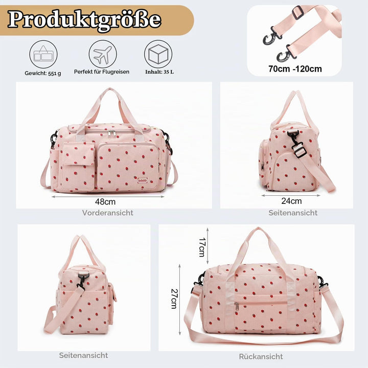 Ghope Sporttasche Reisetasche Mädchen Damen mit Schuhfach und Nassfach, Schwimmtasche Badetasche Tee