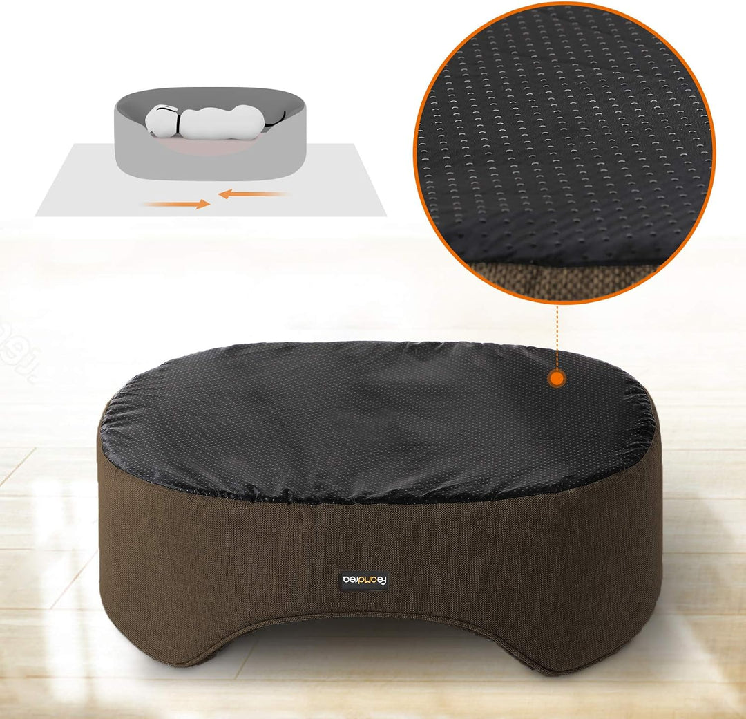 Feandrea Hundebett, Hundekorb, Wendekissen, 83 x 63 x 27 cm, braun PGW032K01 Braun L 83 x B 63 x H 2