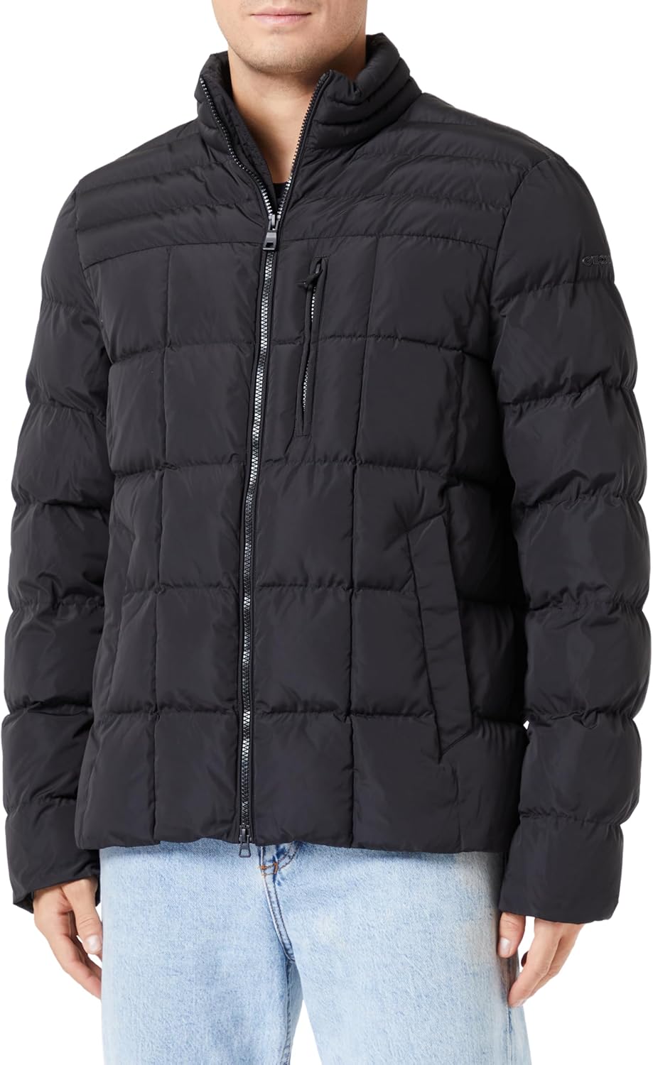 Geox Herren M Magnete Jacket 46 BLACK/BLACK, 46 BLACK/BLACK