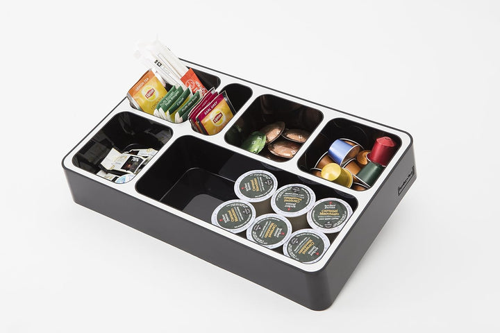 ALBA Spender Universal-Kaffeepads Aluminium Grau Metall und schwarz, Aluminium, Gris métal et Noir,
