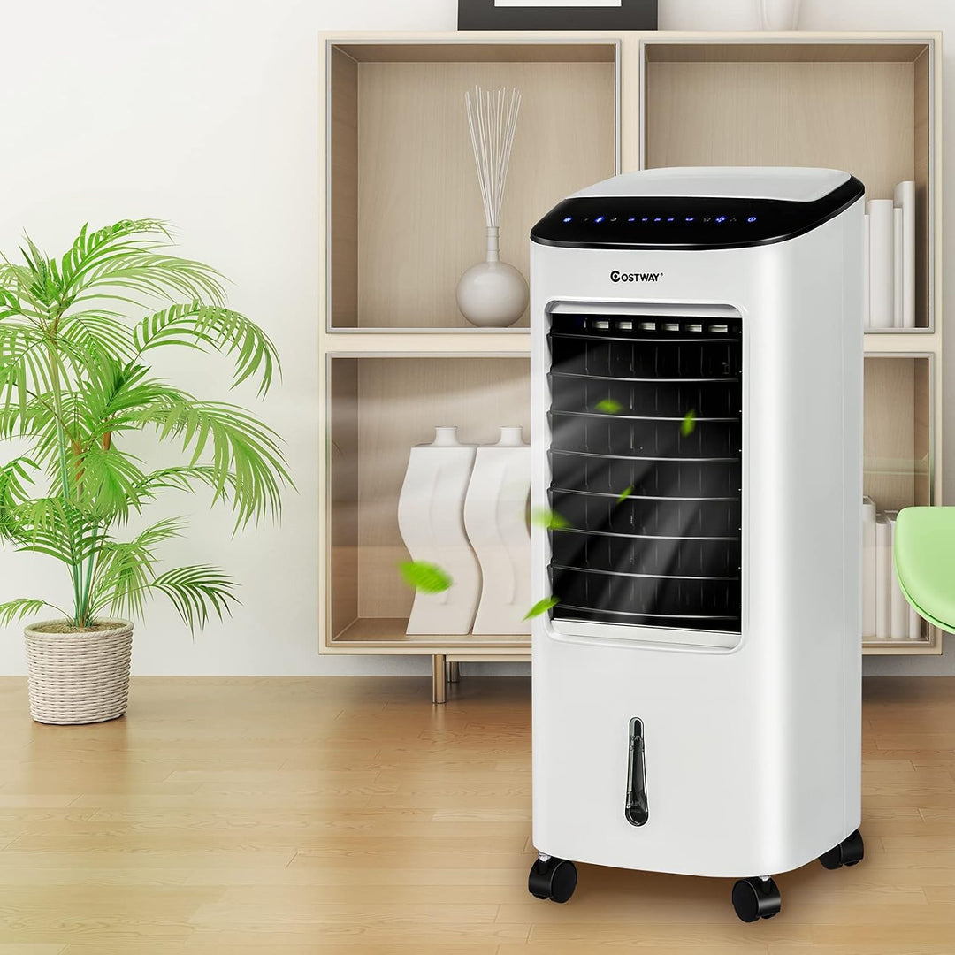 COSTWAY mobile Klimaanlage ohne Abluftschlauch inkl. 2 Kühlakkus | 3 in 1 Klimagerät Luftkühler Luft