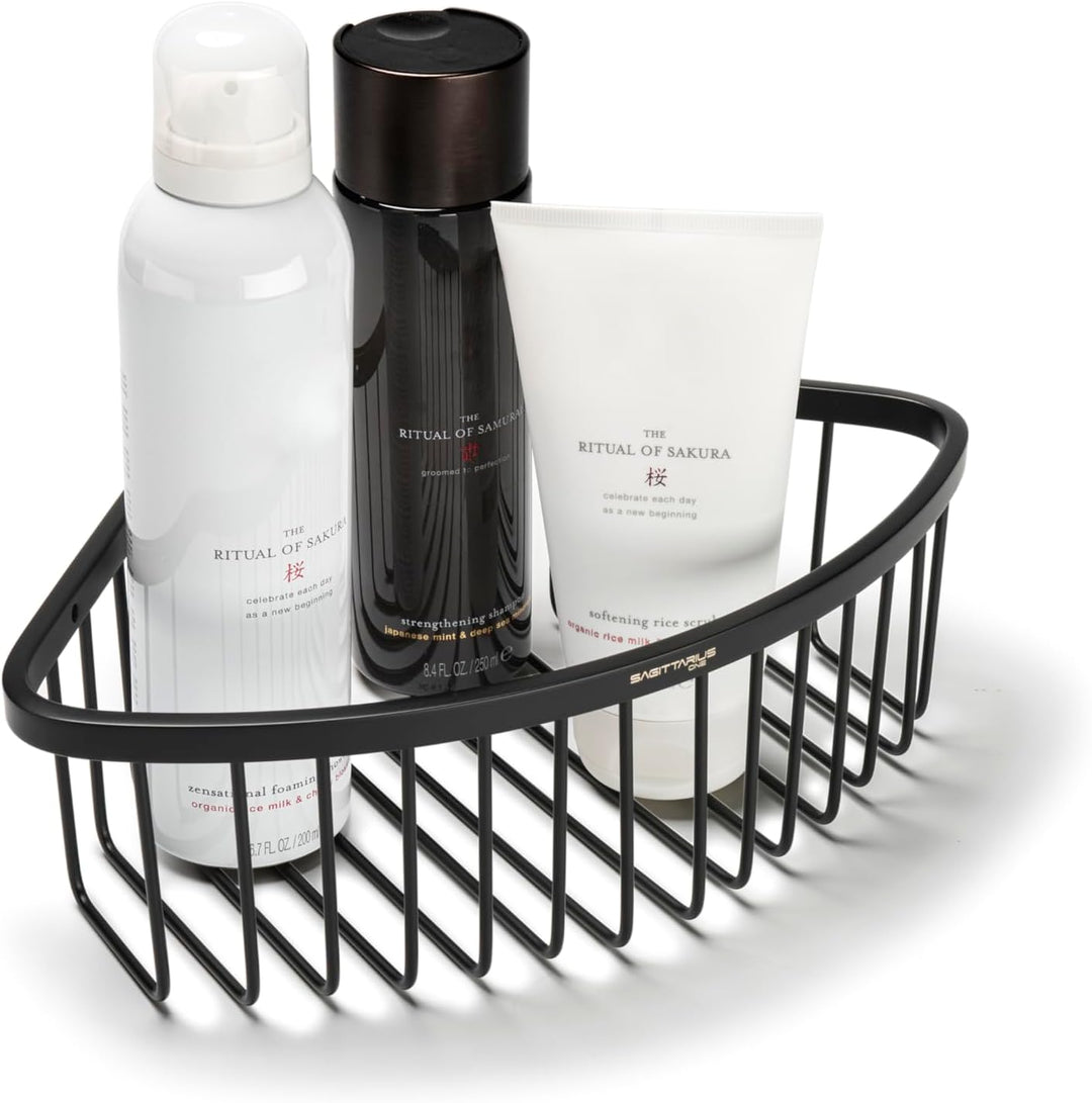 80S1 Shower Shelf – Duschkorb Ecke aus Edelstahl – 8cm Tiefer Duscheckregal Chrom – Rostfrei & Moder