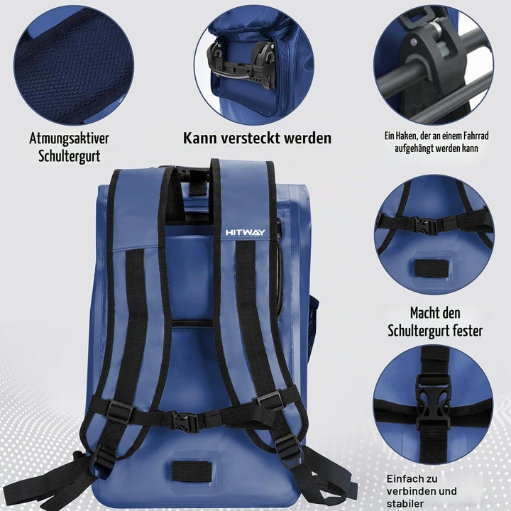 HITWAY Unisex Gb1 Fahrradrucksack L Blau, L Blau