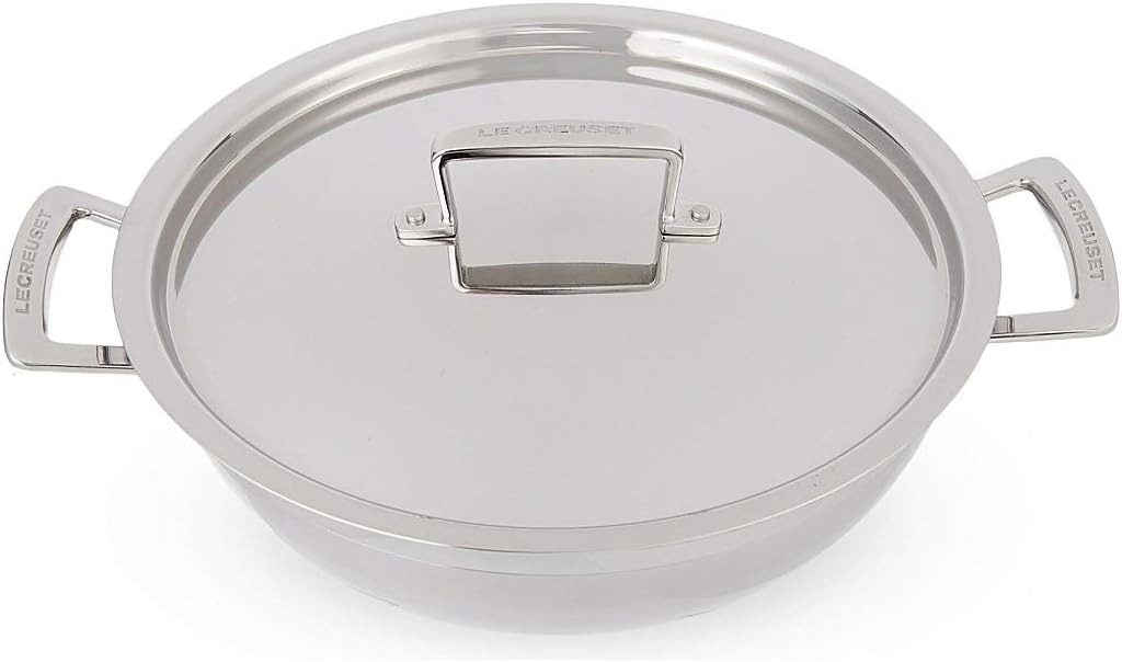 Le Creuset Gourmet-Profitopf aus 3-ply Edelstahl mit Deckel, Ø 30 cm,Für alle Herdarten inkl. Indukt