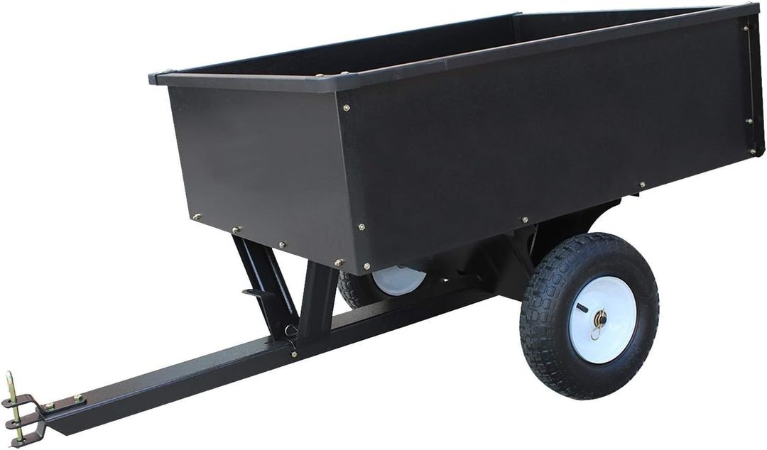 SECURA Anhänger kippbar 180KG Kapazität kompatibel mit McCulloch Rasentraktor