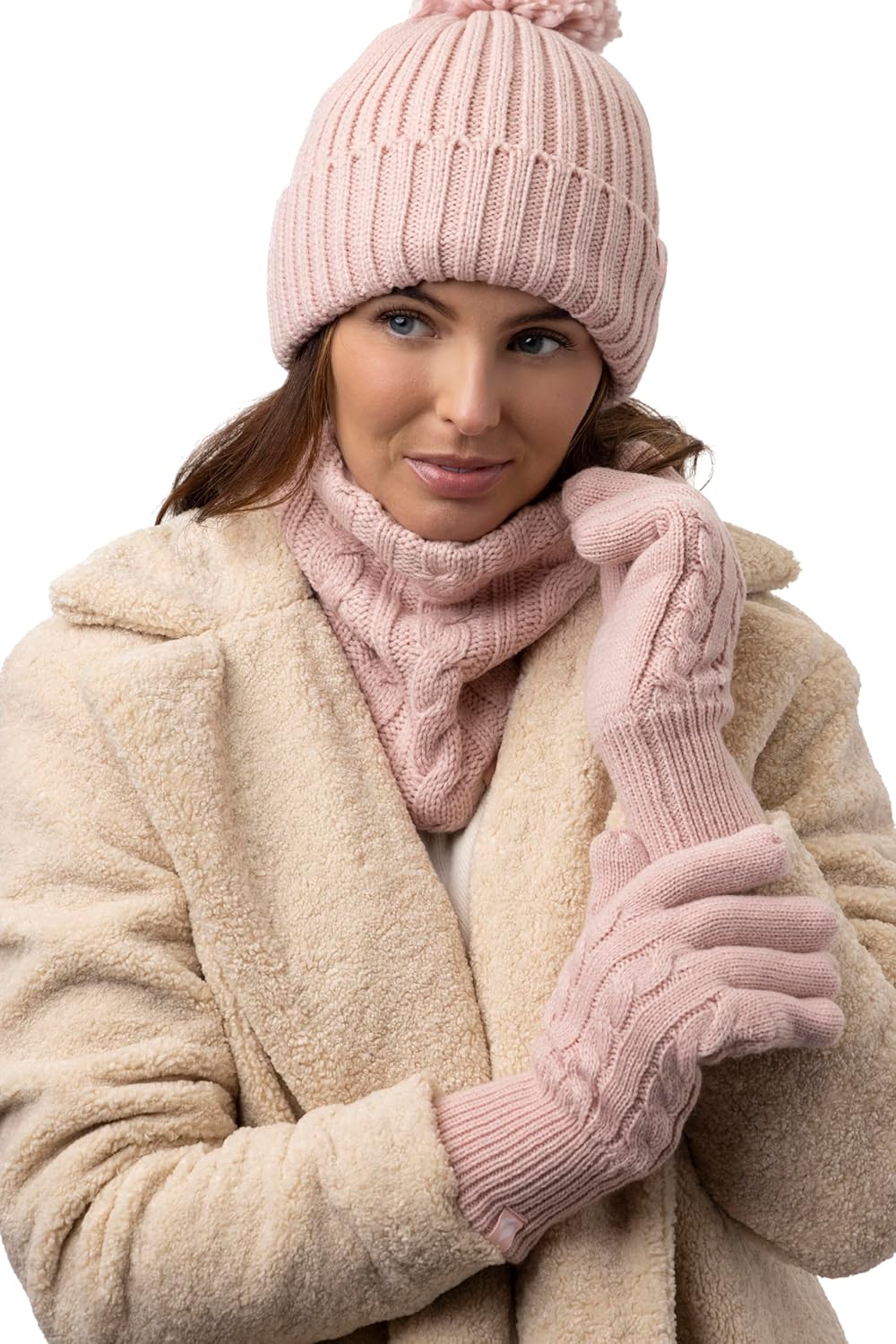 HEAT HOLDERS - Damen Extra Warm Winter Handschuhe | Strick Handschuhe mit Innen Flauschig Fleece Gef